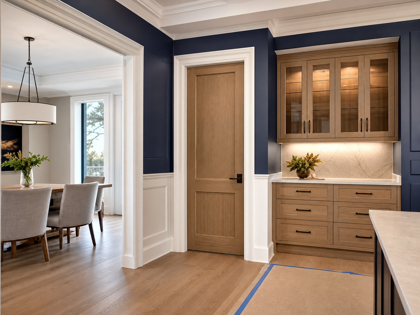 Interior finish work and trim details