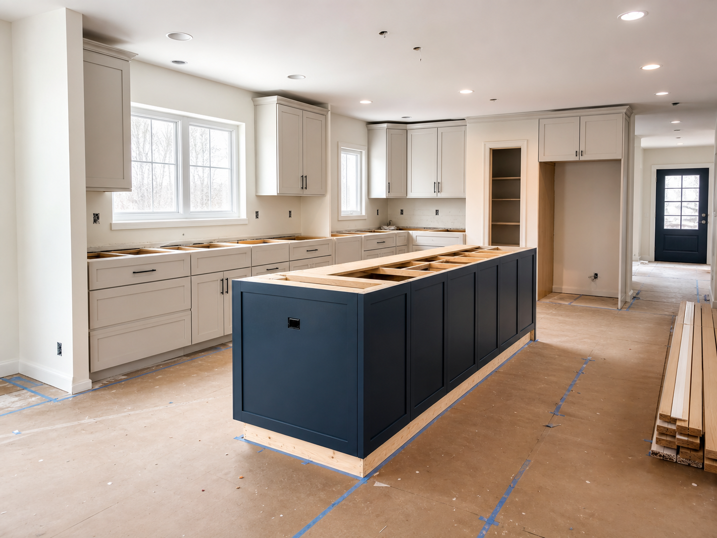 Residential remodel construction work